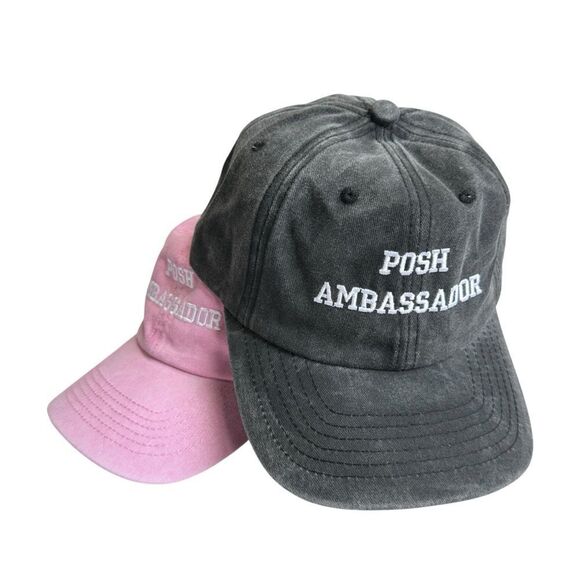 🆕Posh Ambassador Black Embroidered Hat - Picture 5 of 6